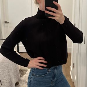 & Other Stories Cropped Sweater Black XS